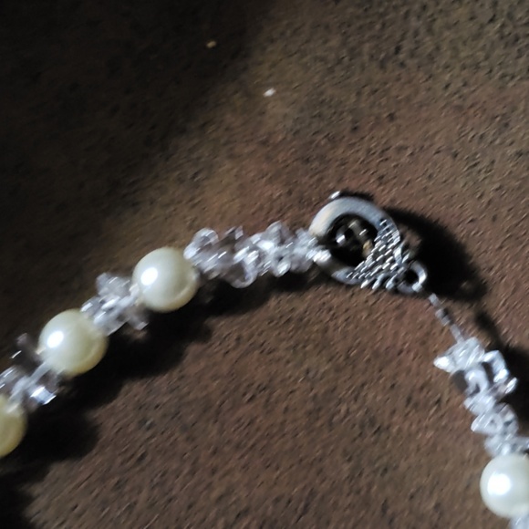 1 HOUR SALE Beautiful pearl and crystal necklace - Picture 3 of 3